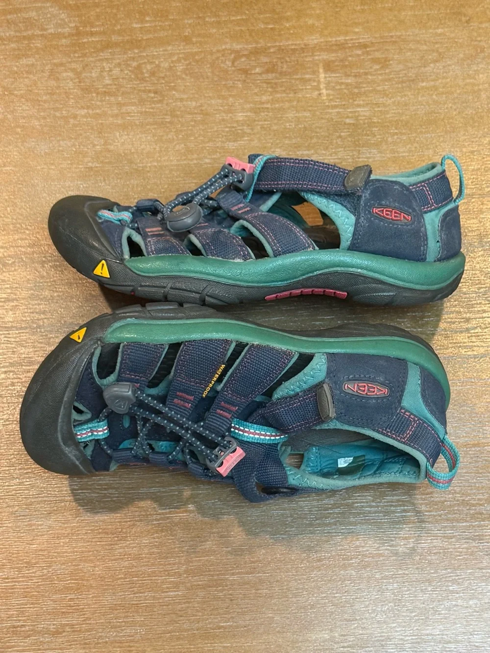 Keen Kids Newport H2 Sandals Midnight Navy/Baltic Teal Waterproof Hiking Sz 2
